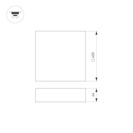 Потолочный светодиодный светильник Arlight SP-Quadro-S400x400-40W Day4000 034795