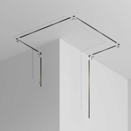 Шинопровод 3м Exility X встраиваемый под ГКЛ 12,5мм Maytoni Technical EXILITY X Busbar trunkings Exility X TRX239-423.12B