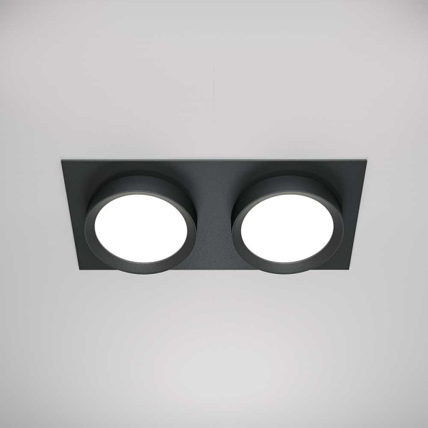 Встраиваемый светильник Maytoni Technical Hoop DL086-02-GX53-SQ-B