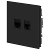 Розетка ЭРА Arktik 16-3108-05 информационная двойная 2XRJ45 антрацит Б0070488