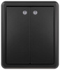 Выключатель ЭРА Эксперт 11-1205-05 двойной с подсветкой IP20 10АХ-250В ОУ антрацит Б0063021