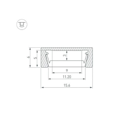 Профиль Arlight MIC-M-3000 ANOD 044542