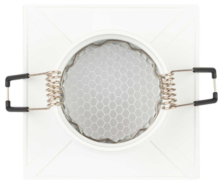 Светильник встраиваемый алюминиевый ЭРА KL110 WH/SL под лампу MR16 GU5.3 белый/серебро матовый Б0061532