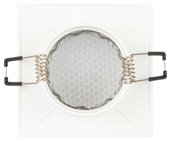 Светильник встраиваемый алюминиевый ЭРА KL110 WH/SL под лампу MR16 GU5.3 белый/серебро матовый Б0061532