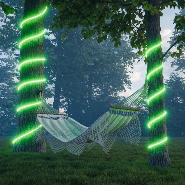 Комплект светодиодного НЕОНа Apeyron 220В, 6Вт/м, зеленый, smd 2835, 144д/м, круглый,  d=14мм, 10м, IP65 (сетевой шнур, заглушка, крепеж - 10шт) 10-11