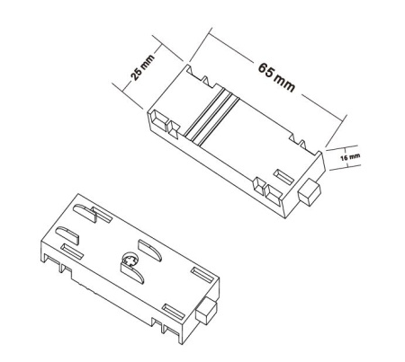 Соединитель питания прямой для накладного шинопровода Crystal Lux CLT 0.205 03 BL