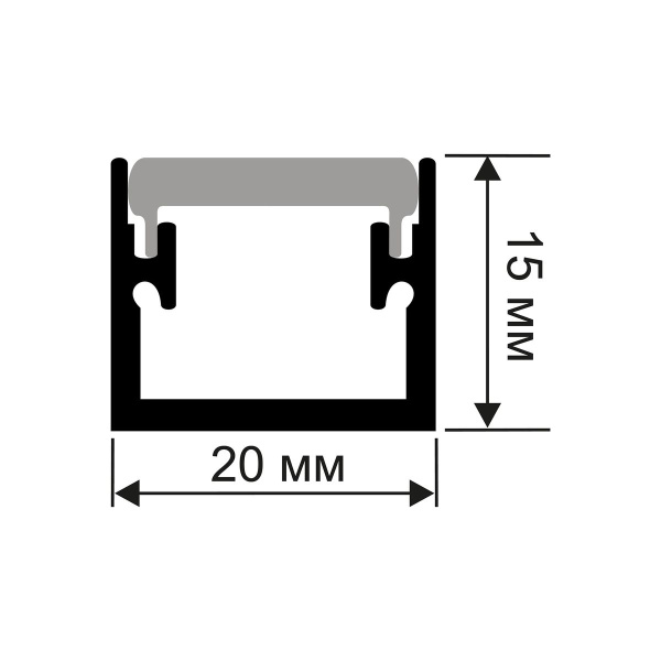 Профиль с рассеивателем для светодиодной ленты Apeyron 08-64
