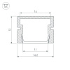 Профиль Arlight PDS-SM-2000 Anod Black 035027