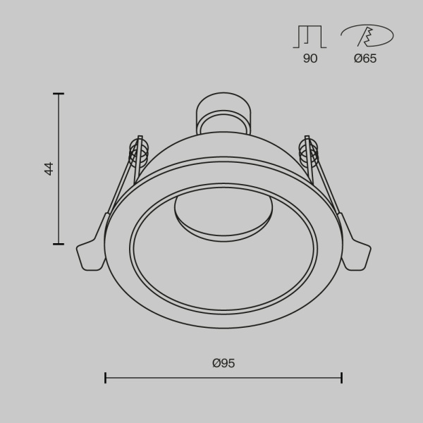 Встраиваемый светильник Maytoni Technical Downlight Share DL126-GU10-B