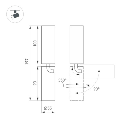 Светодиодный спот Arlight SP-Nuance-Surface-Flap-R35-7W Day4000 049916