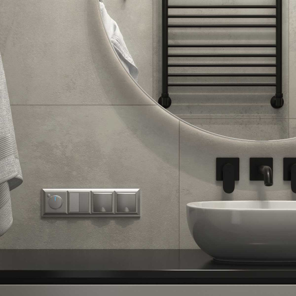 Терморегулятор Werkel электромеханический для теплого пола серебряный W1151106 4690389156021