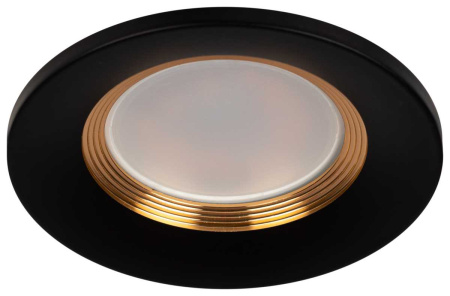 Светильник встраиваемый алюминиевый ЭРА KL107 BK/GD под лампу MR16 GU5.3 черный/золото Б0061097
