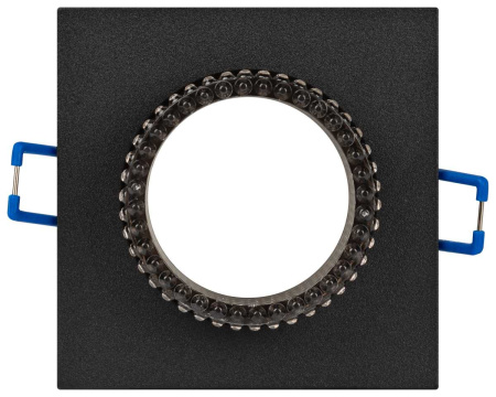 Светильник встраиваемый декоративный ЭРА DK110 BK/GR под лампу MR16 GU5.3 черный/серый Б0058424