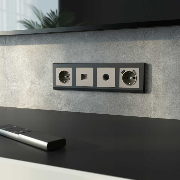 Розетка Ethernet RJ-45 (дымчатый) W1281004/ a069467