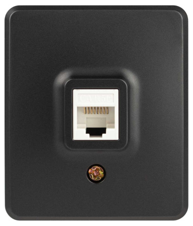 Розетка ЭРА Эксперт 11-3203-05 информационная RJ45 IP20 ОУ антрацит Б0062988
