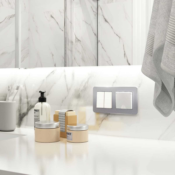 Рамка Werkel Platinum на 2 поста алюминий W0022606 4690389184444