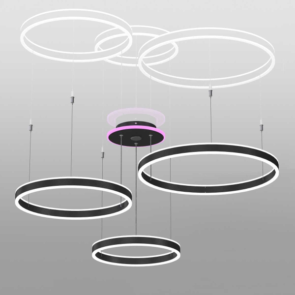 Подвесная светодиодная люстра Citilux Дуэт Смарт CL719A701 RBG Черный