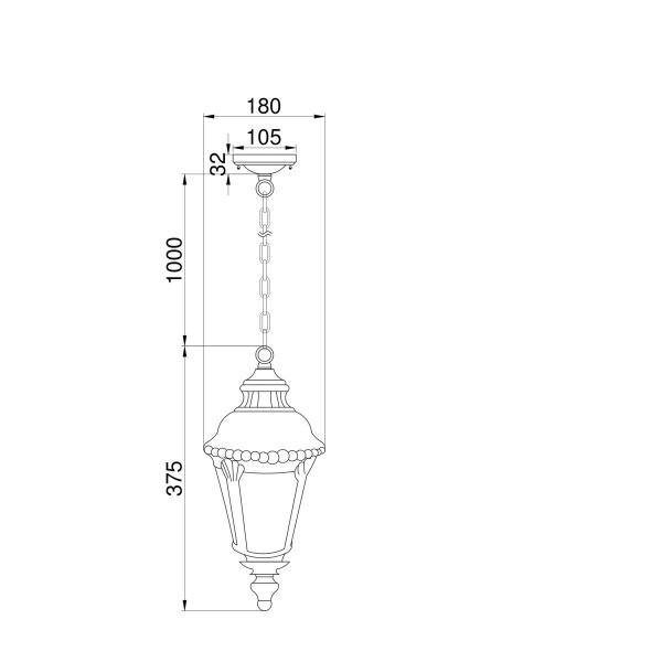 Уличный подвесной светильник Maytoni Goiri O029PL-01BZ