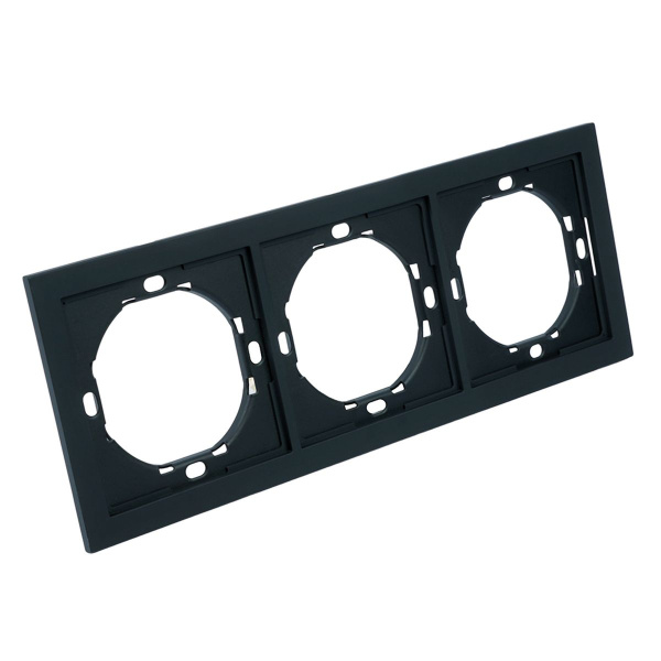 Рамка 3-местная, Stekker Мия, PFR00-3003-05, черный бархат 50463