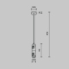 Крепление потолочное Maytoni Technical Accessories for tracks Flarity TRA158C-D1-B