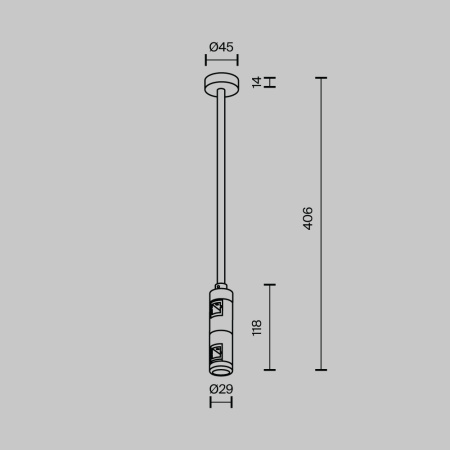 Крепление потолочное Maytoni Technical Accessories for tracks Flarity TRA158C-D1-B