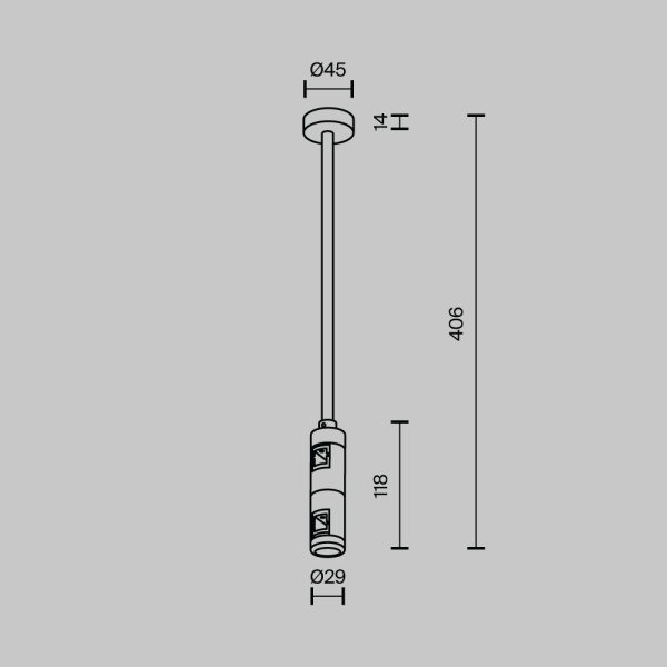 Крепление потолочное Maytoni Technical Accessories for tracks Flarity TRA158C-D1-B