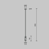 Крепление потолочное Maytoni Technical Accessories for tracks Flarity TRA159C-D1-BS