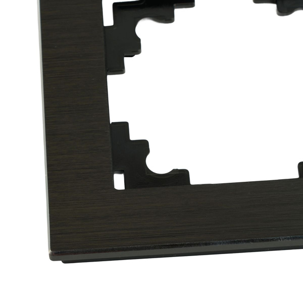 Рамка 2-местная, металл, STEKKER MFR00-7002-05, серия Катрин, черный 50016