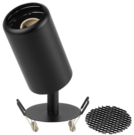 Светильник встраиваемый алюминиевый ЭРА KL106 BK под лампу MR16 GU10 черный матовый Б0061623