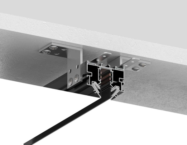 Шинопровод для монтажа в натяжной ПВХ потолок системы крепления Гарпун 3м Ambrella Light TRACK SYSTEM GL1950