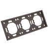 Рамка Stekker, PFR00-5003-09 3-местная Эмили, антрацит, soft touch 49938