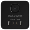 Сетевой фильтр ЭРА TWR-8es-1,5m-4USB-B башня с защитой заземлением с выключателем 8 розеток+4xUSBA+C 1,5м 16А черный Б0069072