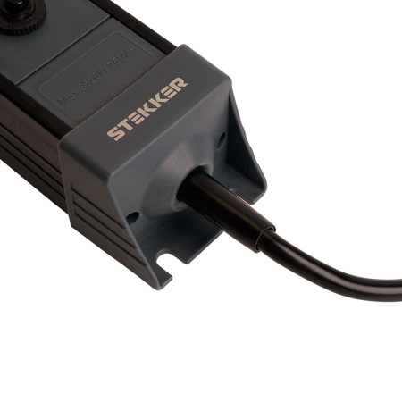 Сетевой фильтр 6-местный с/з Stekker 3x1мм2, 5 м, 250В, 16А Techno, HM22-61-05, черный 50161