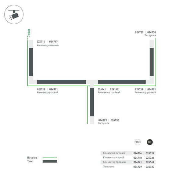 Коннектор L-образный внешний Arlight LGD-4TR-Con-L-EXT-BK 024721