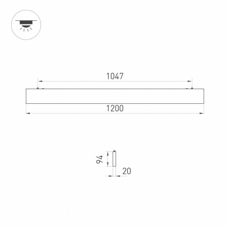 Подвесной светодиодный светильник Arlight Alt-Lineair-Flat-Updown-Dim-S2094-1200-40W Day4000 031471