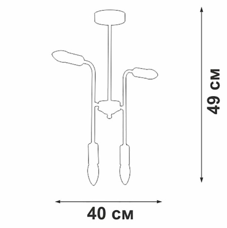 Потолочная люстра Vitaluce V3022-1/4PL