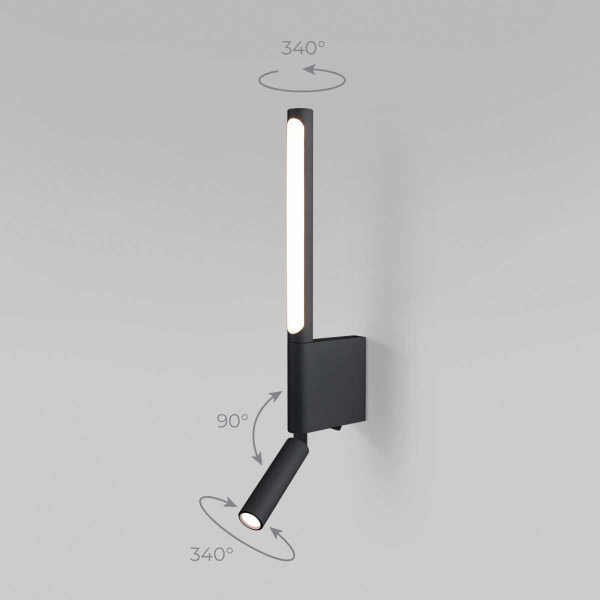 Настенный светодиодный светильник Elektrostandard Sarca LED черный 4000К 40111/LED a063692