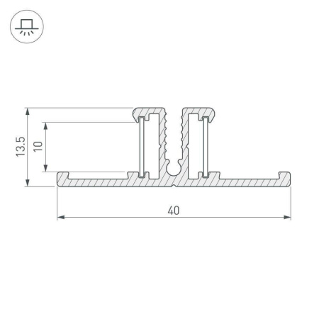 Профиль Arlight TOP-BACK-2000 ANOD (P10) 016981