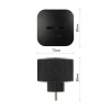Разветвитель электрический ЭРА SP-4-USB-B на 4 розетки + 2xUSB 2400mA без заземления 10А черный Б0049536