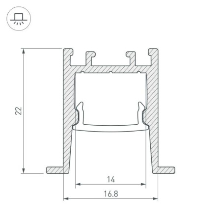 Профиль Arlight SL-Comfort-2322-F-2000 Anod Black 031771