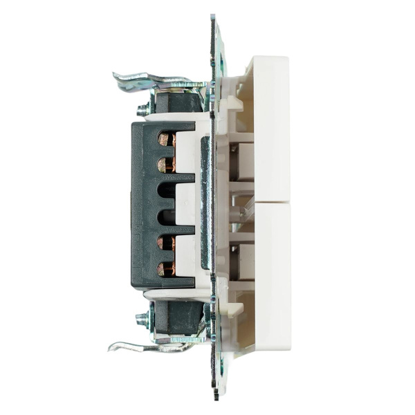 Выключатель одноклавишный Stekker Катрин белый GLS10-7103-01 39298