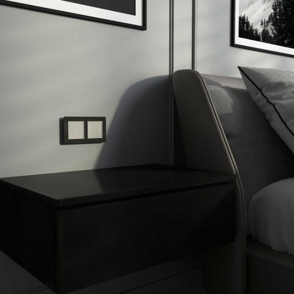 Умный сенсорный выключатель двухклавишный (дымчатый) W4523641/ a069765