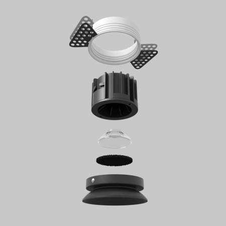 Встраиваемый светильник Maytoni Technical Downlight Round DL058-12W2.7K-TRS-B