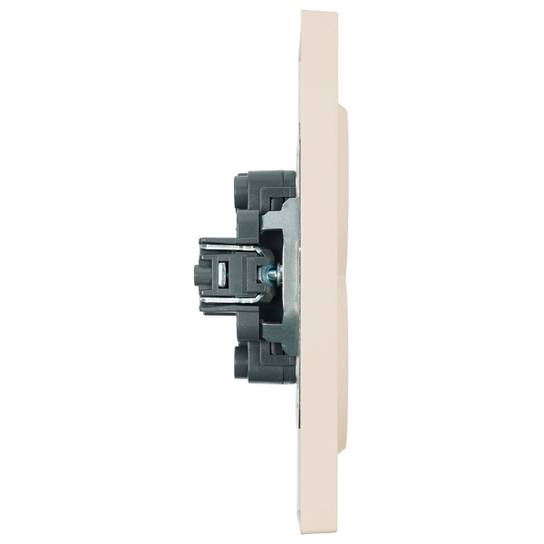 Розетка 2-местная с защитной шторкой, Stekker, б/з, 250В, 16А Эмили, RST16-5116-08, кашемир, soft touch 49903