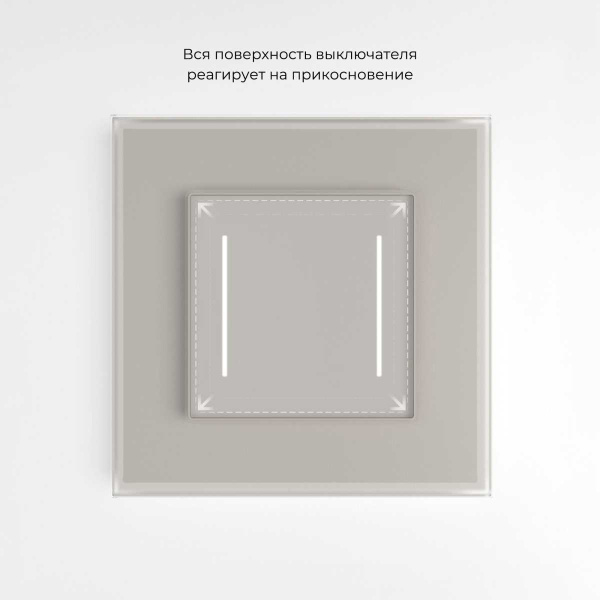 Умный сенсорный выключатель двухклавишный (дымчатый) W4523641/ a069765