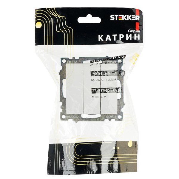 Выключатель трехклавишный Stekker Катрин GLS10-7108-01 белый 49171