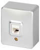 Розетка ЭРА Эксперт 11-3203-03 информационная RJ45 IP20 ОУ алюминий Б0063009