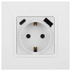 Розетка ЭРА Elegance 14-4108-01 2P+E 16A-250В со шторками с USB type-A+C 5В-3А белый Б0067736