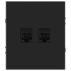 Розетка ЭРА Arktik 16-3108-05 информационная двойная 2XRJ45 антрацит Б0070488