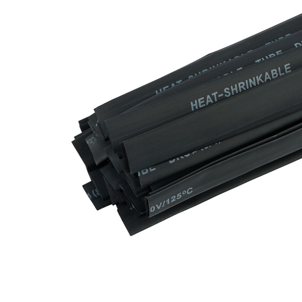 Термоусадочная трубка Stekker HST-1575-100BK, длина 100 см., коэф. усадки 2:1, черный 39734